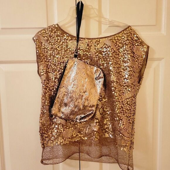 Sequin purse and Max Studio sequin top - Picture 2 of 6